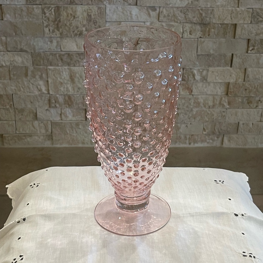 Chic Pink Bubble Glass Vase